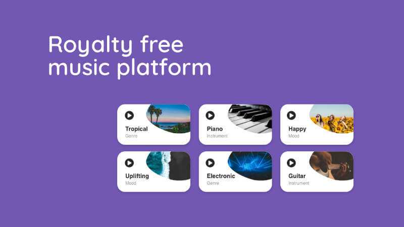 Royalty free music platform